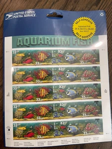 USPS 1998 33 cent AQUARIUM FISH Full Pane of 20 - Picture 1 of 1