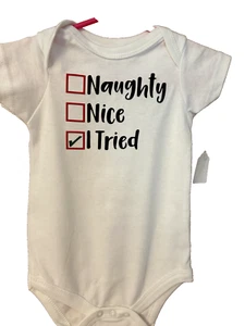 NEW! Luvable Friends Unisex Short Sleeve Christmas Baby Bodysuit-Size 6-9M - Picture 1 of 3
