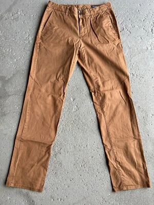 Pantalones Chinos Bonobos The Original Hombre 30x32 Marrón Calce Ajustado Frente Plano Foto 1 de 4