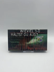 VHS Nintendo 64 N64 demostración embalaje original ¿Cuánto 3D aguantas? Promo mercancía NUEVA - Imagen 1 de 6