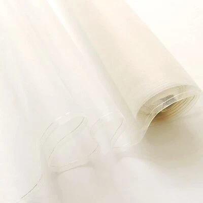 1yard X1.14meter Dyeable Off Natural White 100 Silk Organza Fabric Wedding Gauze - Image 1 of 4