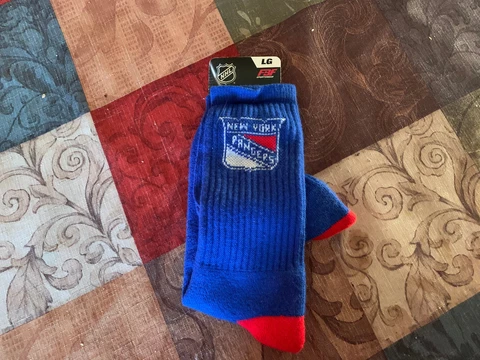 New York Rangers large size socks new with tags Cover