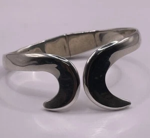 Brazalete ovalado con bisagras Taxco México de plata de ley 950 (35,5 g) - Imagen 1 de 8