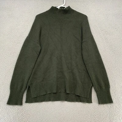 Теория кашемир свитер женщин большой насмешливый шеи 100% кашемир пуловер вязаный зеленый - Изображение 1 из 4