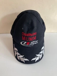 VINTAGE Formel 1 CHAMPAGNE MUMM Official Champagne Cap Mütze schwarz *SEHR SELTEN* - Bild 1 von 7