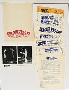 CIRCUS VARGAS Pressemappe 8x10 Foto, Medienmitteilungen etc 1980er Las Vegas, Nevada - Bild 1 von 9