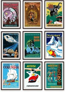 Vintage Disney Posters - Disneyland Ride Art Posters, Prints - Picture 1 of 8