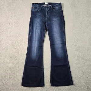 Hudson Jeans Women 28 26x30 Blue Signature Flare Low-Rise Flap Pockets Dark Wash - Picture 1 of 13