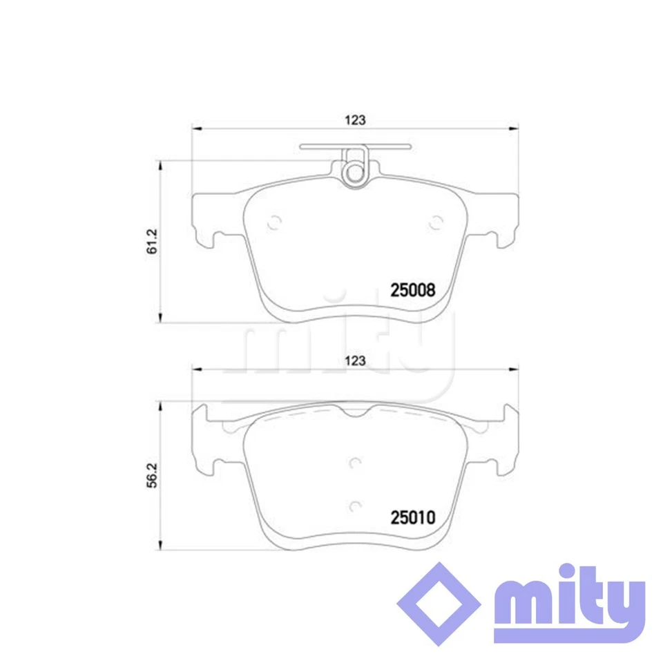 Fits VW Golf 2014-2021 Electric + Other Models Brake Pads Set Rear Mity - Image 1 of 2