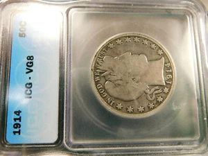 1914    Barber Half Dollar  Item # 17301 - Picture 1 of 3