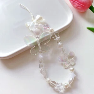 Pearl Love Mobile Phone Chain Beaded Mobile Phone Lanyard Short Portable Chain - Zdjęcie 1 z 8