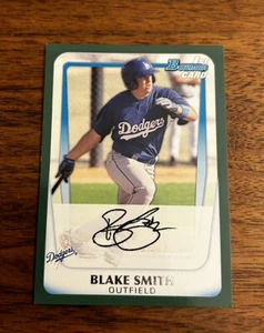 2011 Bowman Prospects Green Dodgers Baseball Card #BP91 Blake Smith /450 - Picture 1 of 2