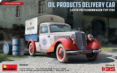 Liefer Pritschenwagen Typ 170v Oil Products Delivery Car 1:35 Plastic Model Kit - Immagine 1 di 4