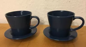 2x Ikea of Sweden Dinera 10866 Kaffeetasse+Untertasse blau SEHR RAR - WIE NEU - Bild 1 von 5