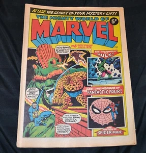 UK Comic The Mighty World of Marvel Issue 6 11/11/72 November 11th 1972 Hulk F4 - Picture 1 of 10