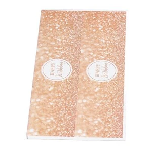 25pcs Waterproof Rose Gold Shiny Happy Birthday Party Bottle Sticker For Birthda - Picture 1 of 24