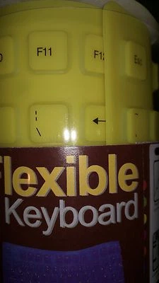 Portable USB 2.0 Flexible Silicone Foldable Keyboard - Yellow - Image 1 of 3