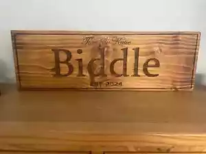 Mr and Mrs Tischschild freistehend Schild Hochzeit Tischdeko Holz wandbehang - Bild 1 von 7