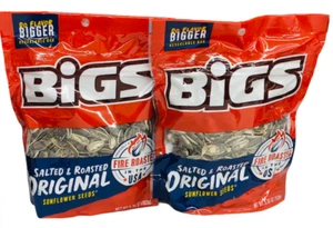 Bigs Salted & Roasted Original Sunflower Seeds 5.35 oz (2 Bags) - Picture 1 of 1