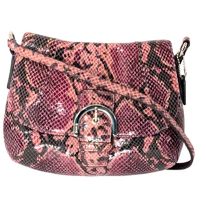 Coach NWT Soho Puple Python Snakeskin Leather Mini Crossbody F45648 - Picture 1 of 10