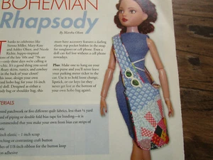 Marsha Olson 16" Muñeca Sobre el Hombro Bolso Cartera Bolso Patrón SIN CORTAR - Imagen 1 de 1