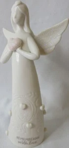Hallmark Remembering With Love Angel Holding Heart Glittered Porcelain Shps Free - Picture 1 of 8