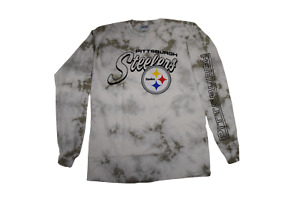 Junk Food Mens NFL Pittsburgh Steelers Long Sleeve Tie Dye Shirt New S, L, XL