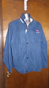 Chestnut Hill Mens XL Navy Blue Jacket Water-Repellent Windbreaker NWT Rheem - Picture 1 of 4