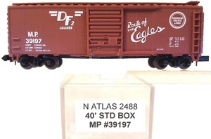 N Atlas 2488 40' Box Car Missouri Pacific "Route of the Eagles" MP #39197 - Picture 1 of 3