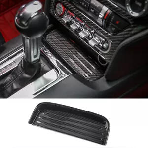 Caja de almacenamiento de cambio de marcha delantera de fibra de carbono ABS ajuste de bandeja para Ford Mustang 2015-22 - Imagen 1 de 11