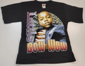 Vintage 2000s Black Lil Bow Wow Kids Shirt Youth XL Double Sided Rap Tee Y2K - Picture 1 of 4