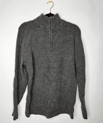 Alpine Design 1/4 Zip Long Sleeve MockNeck Pullover Sweater Gray Warm Men's XL - Image 1 of 4