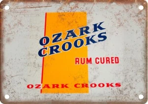 Ozark Crooks Zigarrenkiste Etikett 12" x 9" Reproduktion Blechschild Y164 - Bild 1 von 1