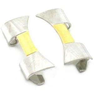 2 20mmWatch Band Ends Links Steel Caps Parts Two Tone 20mm - Picture 1 of 1