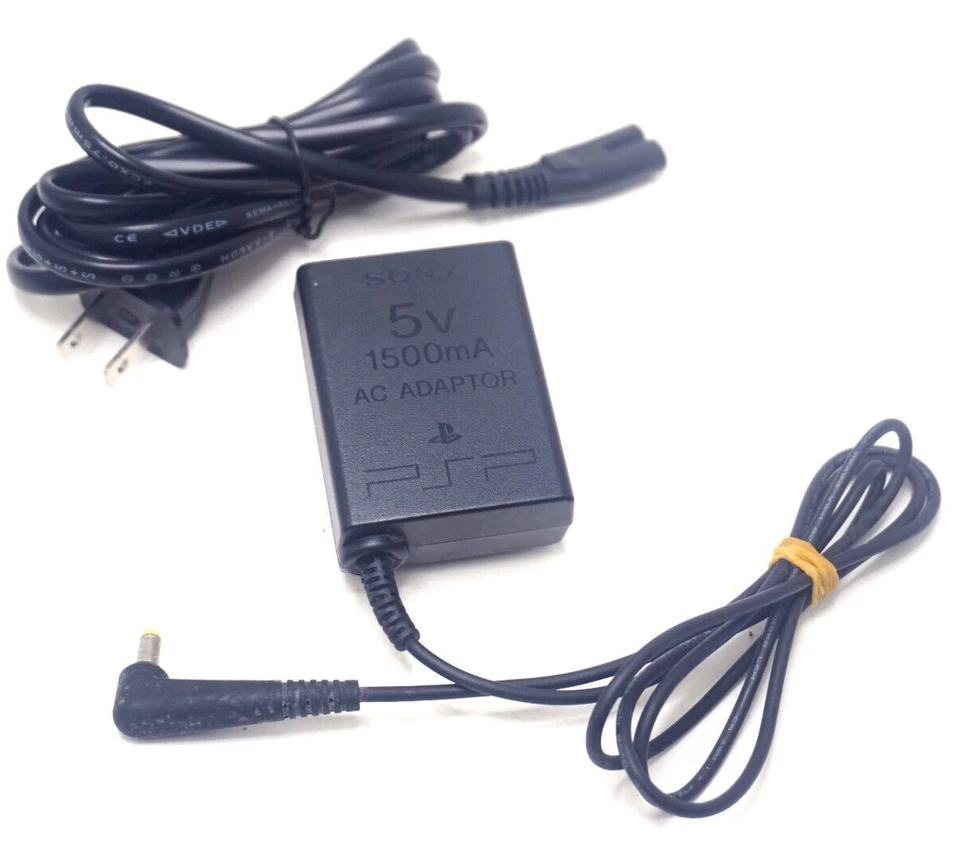 Cargador de pared Sony Playstation PSP adaptador de CA ladrillo OEM + cable nuevo 1000 2000 3000 Foto 1 de 4