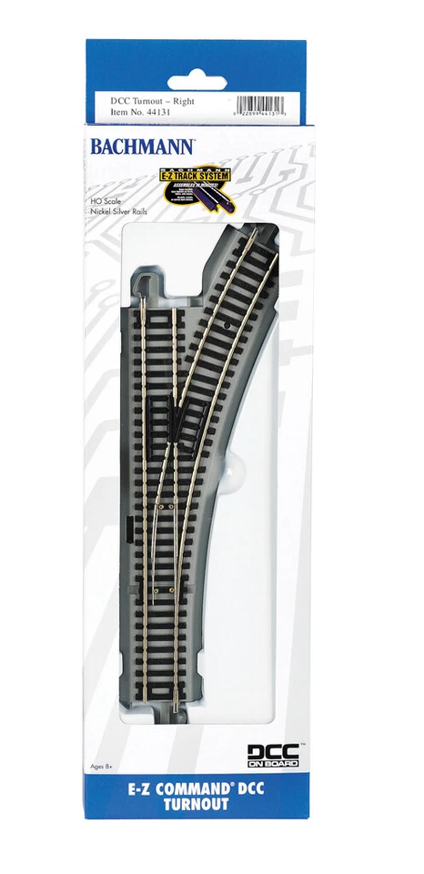 44131 Bachmann HO Scale E-z Command DCC Turnout Right