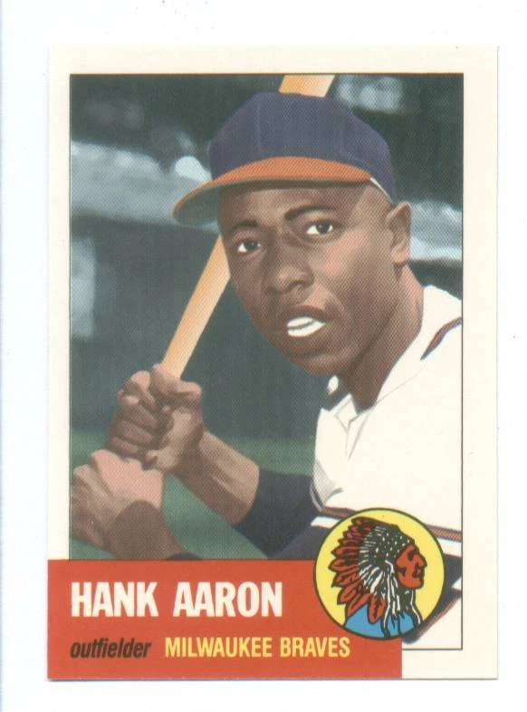 1991 Topps Archives Card Hank Aaron Milwaukee Braves Near Mint  #  317 - Image 1 of 1