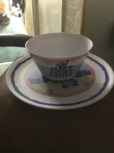DISNEY LILO N STITCH  MELAMINE BOWL AND PLATE  BIRTHDAY CHRISTMAS - Picture 1 of 2