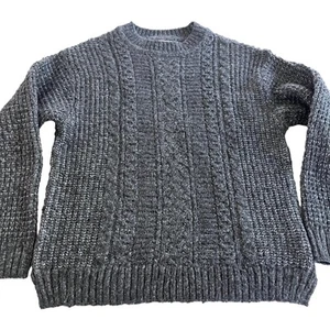 Zara Boys Cable-Knit Marled Sweater - Black - Size 7 - Picture 1 of 3