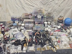 Huge Lot 50+ lbs Beads Jewelry Making Crafting Supplies Rings Earrings Bracelet - Picture 1 of 23