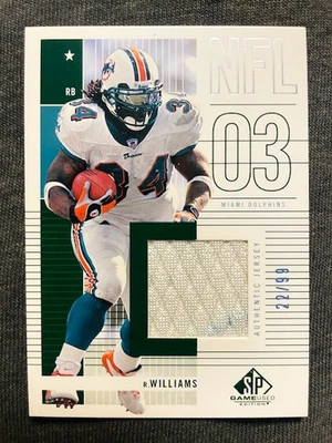 2003 Upper Deck SP Game Used #155 Ricky Williams Game Used Worn Jersey /99 Rare - Image 1 of 2