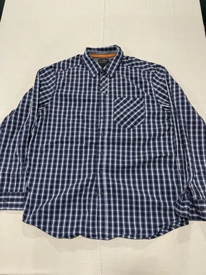 5.11 Tactical Shirt Mens Long Sleeve Large Blue Plaid Shirt  - Image 1 of 4