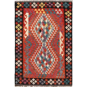 Amazing Hand Knotted Vintage Turkish Kilim Kilm Wool Area Rug 6.1 x 4 Ft - Picture 1 of 7