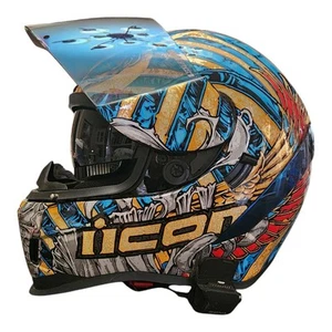 ICON-Airform Helmet - Pharaoh - Gold - 2XL With Sena Headset Mic - Picture 1 of 16