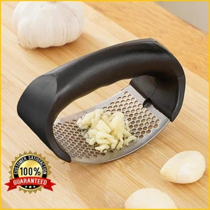 Garlic Ginger Press Rolling Crusher Stainless Steel Kitchen Tool Manual Squeezer - Bild 1 von 14