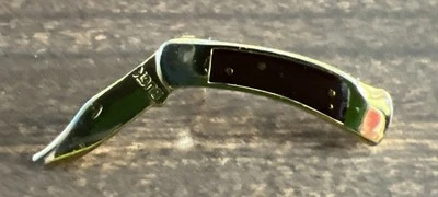 Buck Folding Knife Lapel/Hat Pin Enameled Gold Tone /Brown  J - Image 1 of 4