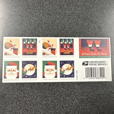 #5644-47 A Visit From St. Nick Christmas Forever Stamp Booklets Of 20 - Image 1 of 2
