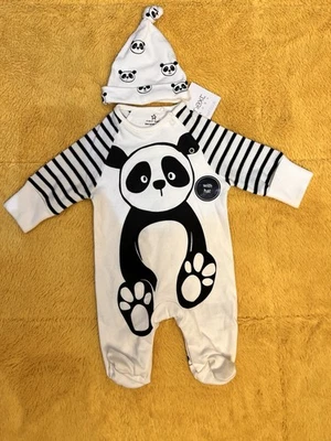 BNWT 2 Piece Panda Sleep Suit From Next. First Size 7.8lbs - Image 1 of 4