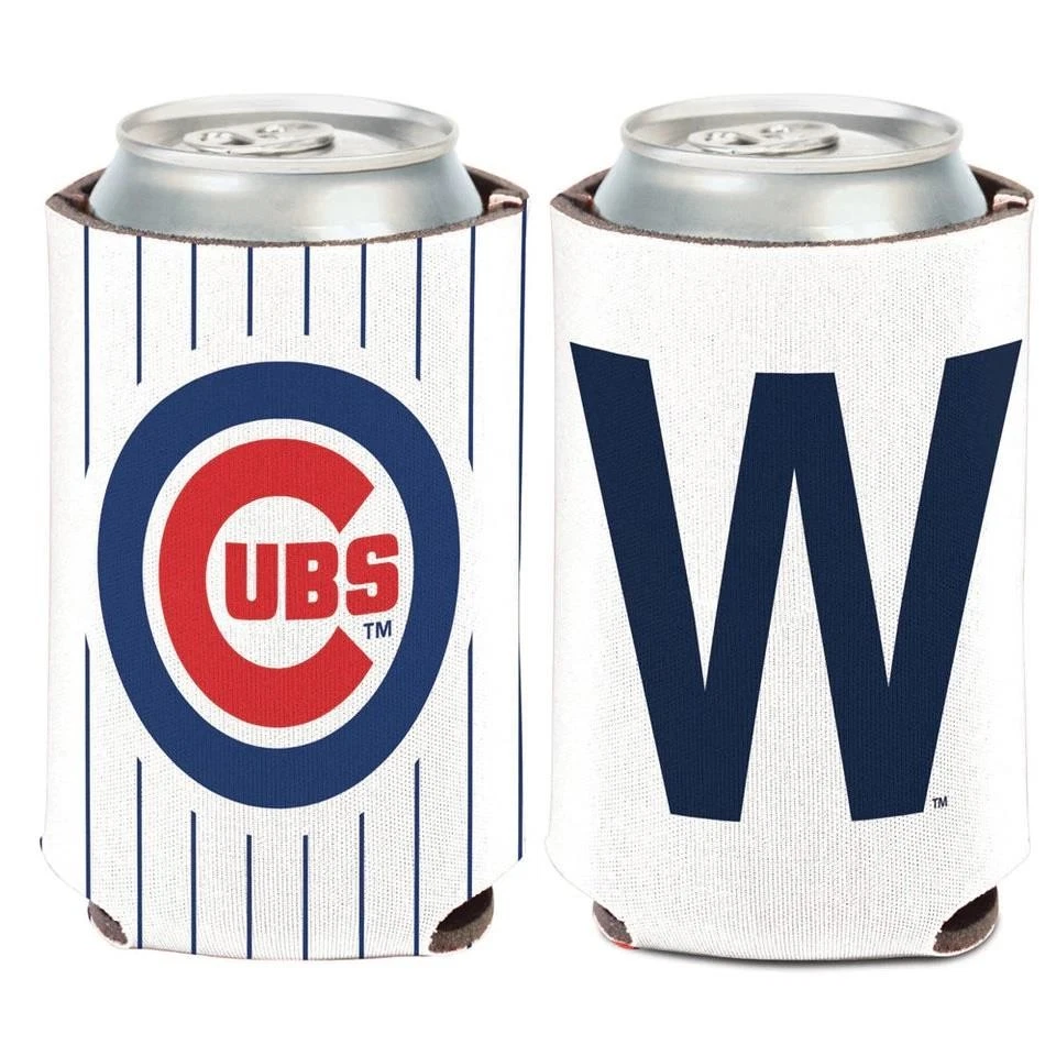 Chicago Cubs W Design 12oz Two Sided Can Cooler [NEW] MLB Coozie Koozie Beer - Image 1 of 1