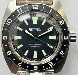 NEW VOSTOK AMFIBIA AUTOMATIC TARTARUGA 17045V / VOSTOK AMPHIBIA TURTLE 17045V - Foto 1 di 11
